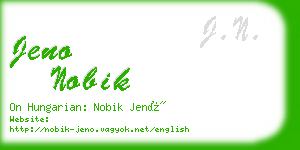 jeno nobik business card